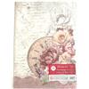 Carta di riso Romance Forever orologio fondo chiaro Stamperia