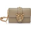 Pinko Love One Micro C Vitello Seta, Borsa Donna, I68q_noce-antique Gold, Taglia unica