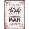 Plenty Gifts Insegna di metallo lovely lady