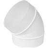 Repa Market Gomito in plastica per collegare tubi, condotti o tubi, diritto o flessibile, connettore di ventilazione tubo rotondo - a 45 gradi, 100 mm
