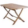 MIlani Home SOLEA - tavolo da giardino pieghevole salvaspazio in legno massiccio di acacia