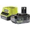 Ryobi Kit caricabatterie singolo e batteria di ricambio ryobi rc18120-140x 18v 4ah