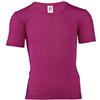 Engel, T-Shirt Bambini, 70% Lana Biologica, 30% Seta (6 Anni, Lampone)