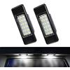 VIGORFLYRUN PARTS LTD 2pcs Luci Targa a LED Luce Lampada Posteriore 18LED SMD 6000k Xeno Bianco Canbus Error Free per P-eugeot 106 1007 207 307 308 3008 406 407 508 806 C-ITROEN C2 C3 C4 C5 C6 DS3