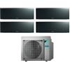 Daikin Climatizzatore Condizionatore DAIKIN BLUEVOLUTION Quadri split serie EMURA BLACK III Inverter da 9000+9000+12000+18000 btu con 4MXM80N WI-FI INTEGRATO R-32 9+9+12+18 A+++/A++