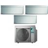 Daikin Climatizzatore Condizionatore DAIKIN BLUEVOLUTION Trial split serie STYLISH TOTAL SILVER Inverter da 7000+9000+12000 btu con 3MXM68N WI-FI INTEGRATO R-32 7+9+12 A+++/A++