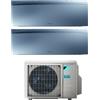 Daikin Climatizzatore Condizionatore DAIKIN BLUEVOLUTION Dual split serie EMURA SILVER III Inverter da 9000+9000 btu con 2MXM40A WI-FI INTEGRATO R-32 9+9 A+++/A++