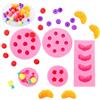 Tolenre 5 Pezzi Stampi in Silicone, Stampo da Forno a Forma di Frutta, Stampi Frutta 3D per Ananas, Arancia, Fragola, Mirtillo e Gelso, Stampo in Silicone per Dolci, Caramelle, Cioccolato e Sapone