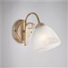 BeLight Applique in ferro laccato avorio con decorazione oro antico e diffusore in vetro diametro 13 alabastro bianco 1 luce
