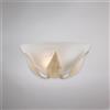BeLight Applique in ferro laccato avorio con decorazione oro antico e diffusore in vetro diametro 30 alabastro bianco 1 luce