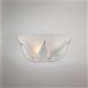 BeLight Applique in ferro laccato bianco con decorazione argento antico e diffusore in vetro diametro 30 alabastro bianco 1 luce