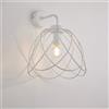 BeLight Applique in ferro laccato bianco con decorazione effetto shabby chic 1 luce