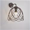 BeLight Applique in ferro laccato nero con decorazione effetto ruggine 1 luce
