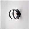 BeLight Applique in ferro laccato nero con fascia tagliata a laser 1 luce