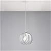 BeLight Sospensione con diffusore taglio laser in ferro laccato bianco e grigio con cavo elettrico regolabile 1 luce