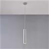 BeLight Sospensione in ferro laccato bianco GU10 con decorazione argento antico con cavo elettrico regolabile 1 luce