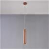 BeLight Sospensione in ferro laccato nero GU10 con decorazione rame antico con cavo elettrico regolabile 1 luce