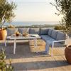 MIlani Home BORA - salotto angolare in alluminio con tavolino