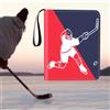 Cartella per carte da hockey 3 anelli Protezioni porta carte Album per carte