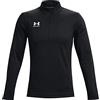 Under Armour Challenger Midlayer Long Sleeve T-Shirt, Nero/Bianco (001), L Uomo