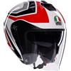 Agv casco jet Irides E2206 Tolosa - Nero / Grigio / Rosso
