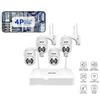 BES Kit Videosorveglianza DVR HD 4 Telecamere Antenna WIFI JORTAN IP3.6MM JT-8276