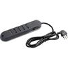 BTICINO Ciabatta Multipresa Elettrica Slim 6 Posti, 4Prese Bipasso 10/16A + 2 Prese USB tipo A 2,4A, Ciabatta Elettrica con Interruttore e Cavo di 1,5m Spina 10A, Salvaspazio Robusta e Sicura, Nero