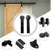 LWZH 10.5FT/320cm Binario per Porta Scorrevole Kit Porta Fienile Scorrevole,Nero Ruote I-Forma