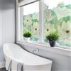 Ambiance Sticker Adesivo per finestra anti-sguardo oscurante, con fiori di loto effetto dorato, adesivo frangivista per vetri e porta doccia, grande, 40 x 100 cm