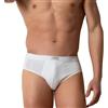 Liabel 6 Slip Uomo Cotone Elasticizzato Bianco Nero e Colorati Mutande Uomo Cotone con Cuciture Rinforzate Set Intimo Slip Ragazzo Sportivo Underwear Uomo/Art. LS320 (L, Bianco)