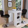 DEGHI Penisola cucina 117x54 cm in legno bianco con vani laterali - Sizar