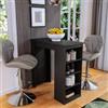 DEGHI Penisola cucina 117x54 cm in legno antracite con vani laterali - Sizar