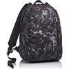 Invicta Zaino Reversibile Invicta, Twist Eco, Material, Nero, 2 in 1 in Fantasia e Tinta Unita, Scuola y Tempo Libero