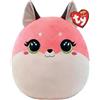 TY - Morbido Peluche Cuscino - Squish a Boos - Volpe - Rosa - Roxie - Con occhioni dorati glitter - Ottima idea regalo per grandi e bambini - Ideale per ogni occasione - 22 cm- 39223