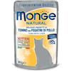 Monge Natural Kitten Busta Multipack 24x80G TONNO CON FEGATINI DI POLLO