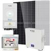 V-TAC SOLAR KIT FOTOVOLTAICO 6KW MONOFASE DEYE V-TAC PANNELLI TIER1 6,44KW ACCUMULO 5,12KW VT-460KIT-6,44-6-1X5-LEDKIT460T-6-5-GREY