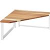 WENKO Scaffale angolare cucina mod. Louisa piccolo ripiano per piano di lavoro in legno di acacia e metallo, crea più spazio in cucina, 30 x 15 x 30 cm, bianco