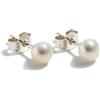 Skielka Designschmuck Orecchini con perle di alta qualità lavorato in oro orafo - qualità AAAA in bianco naturale non sbiancato (argento Sterling 925)
