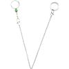Rianpesn Catena per Collare a Collo di - Catena del Piede del Pappagallo,Guinzaglio a Catena per Uccelli dal Design con Fibbia di Sicurezza per l'allenamento e la Camminata con Anelli a 8