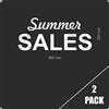 VO design Vetrofania SALDI ESTIVI - 2 Adesivi con scritta Summer Sales per decorare la vetrina del tuo negozio in occasione degli sconti per l'estate (Bianco)