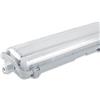 Generico Plafoniera stagna 150cm con neon led inclusi 2x24W 6400K luce bianca plafoniera industriale tubi led sostituibili T8 4200 lumen