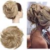 S-noilite XXL Hair Extensions Ponytail Coda di cavallo arricciata con coda di cavallo disordinata Updo con elastico elastico Updo Scrunchies sintetico per capelli per donna Biondo cenere