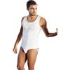 NOTTINGHAM Confezione 2 Pezzi Canottiera Spalla Larga Uomo Lana E Cotone - Colore Bianco -Lana Fuori e Cotone sulla Pelle