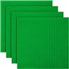HOTUT Classic Base Verde, Set di 4 Pannelli da Costruzione 25 x 25 cm, Tavola per Costruzioni Quadrata con 32x32 Bottoncini, Piastre di Base per Bambini Compatibili con la Maggior Parte Delle Marche