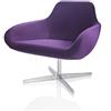 ALMA DESIGN poltrona girevole X BIG con struttura in alluminio lucido - 2053-AU09-A-TOUCH