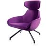 ALMA DESIGN poltrona X 2BIG con struttura in acciaio verniciato antracite - 2055-VT-D-VELLUTO-LUNA