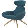 ALMA DESIGN poltrona X 2BIG con struttura in frassino naturale - 2054-LE11-A-TOUCH