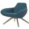 ALMA DESIGN poltrona X BIG con struttura in frassino naturale - 2050-LE11-D-VELLUTO-LUNA
