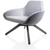 ALMA DESIGN poltrona X BIG con struttura in frassino tinto nero - 2050-LE16-B-STONE-VELVET