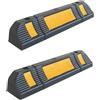 SNS SAFETY LTD RWS-225 Fermaruote in Gomma per Parcheggi Commerciali o Personali e per Garages Privati, Nero e Giallo 60x12x10 cm (Pacco da 2)